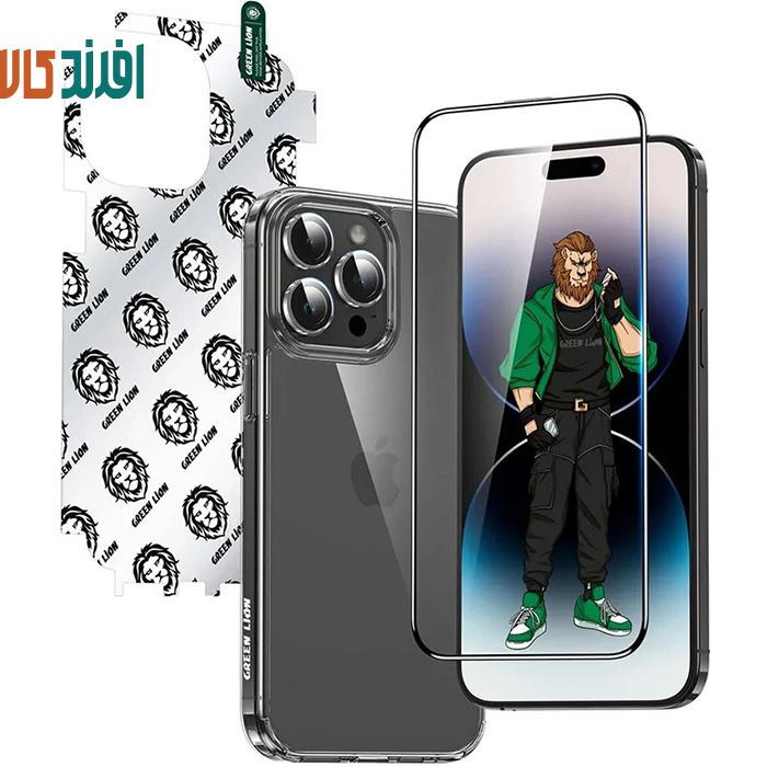 بشبش پک 4in1 آیفون 16 پرو مکس مدل Defender برند Green Lion - Image 1